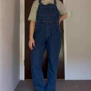 Vintage 90s Dark Wash Denim Overalls
